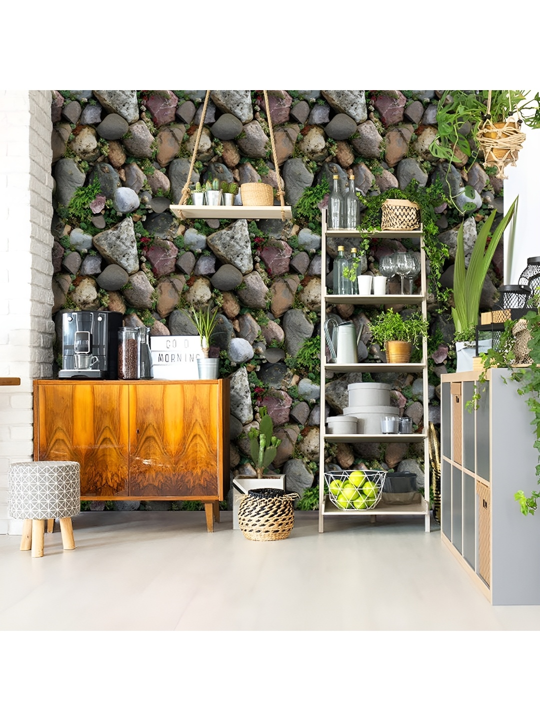 

Aura Brown & Black Printed Self Adhesive Wall Sticker