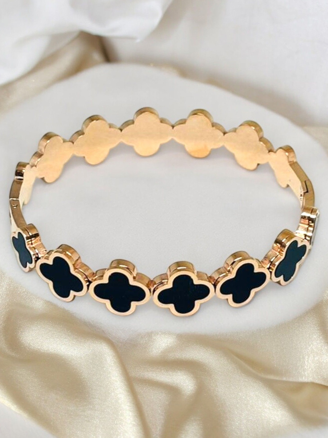 

The Pari Rose Gold-Plated Stainless Steel Openable Bangle-Style Bracelet