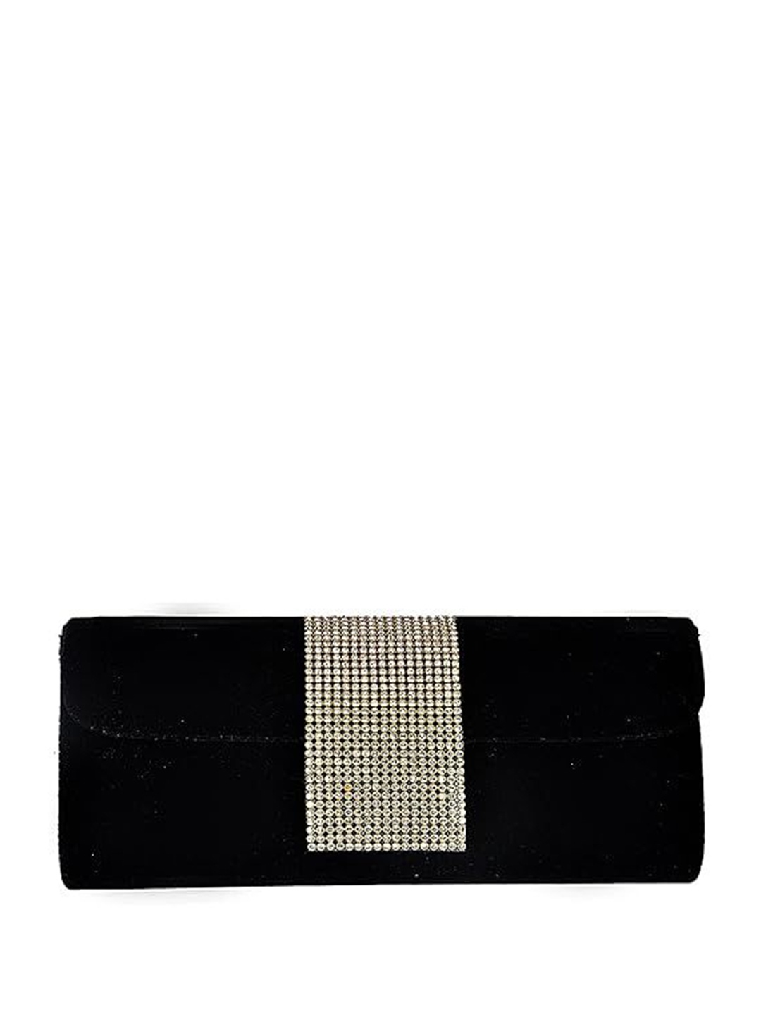 

FRINGES Embellished Box Clutch, Black