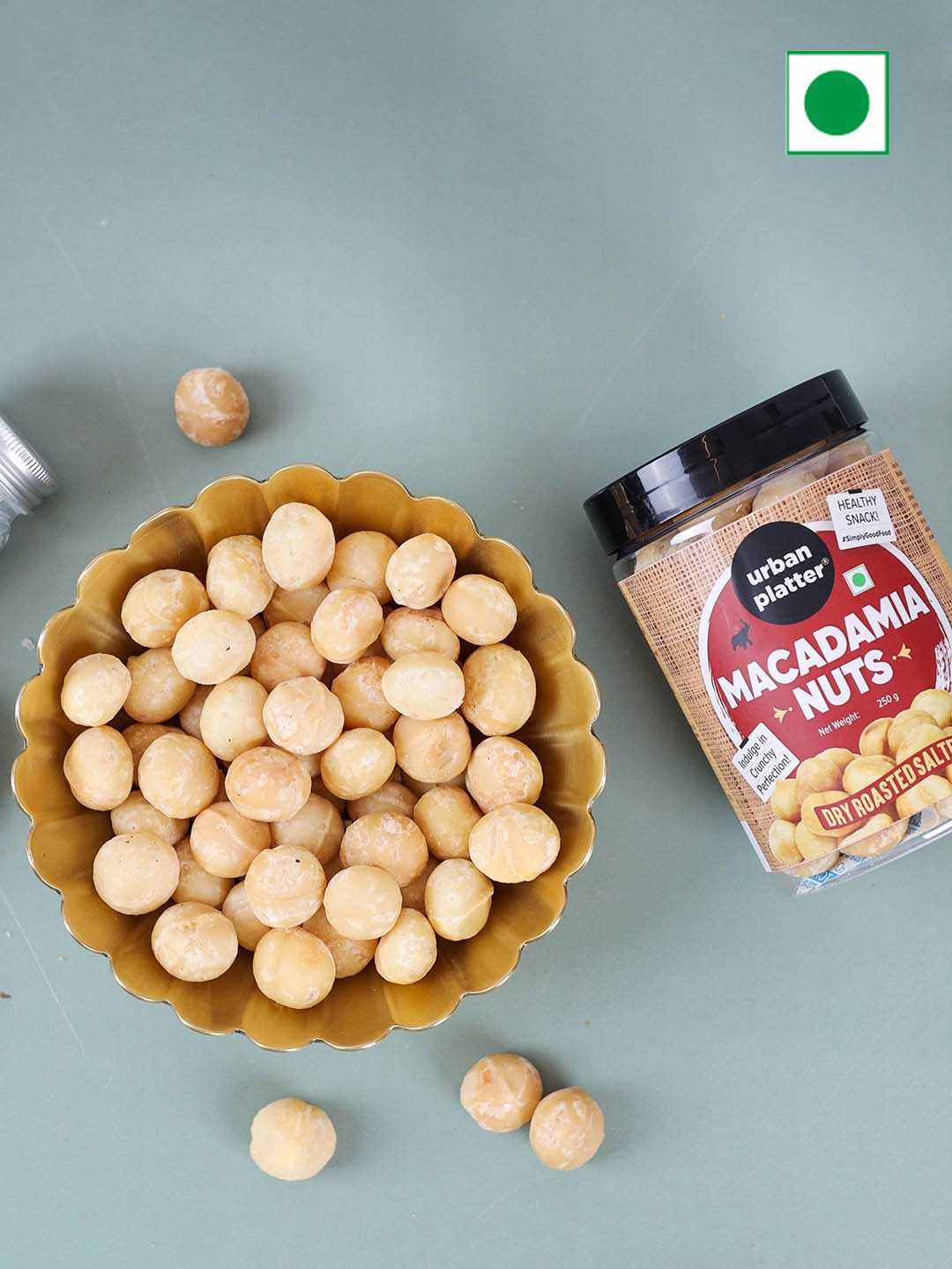 

URBAN PLATTER Sea Salt Dry-Roasted Macadamia Nuts - 250g, Beige