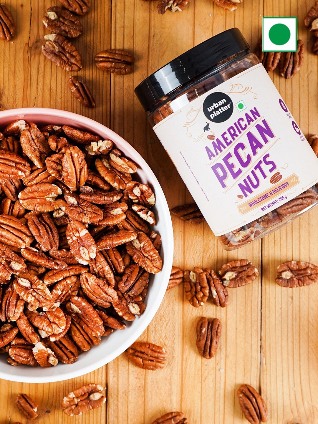 

URBAN PLATTER Jumbo Pecan Nuts- 200g, Brown