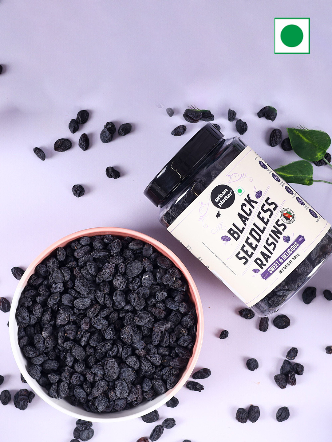 

URBAN PLATTER Seedless Black Raisins-500 g