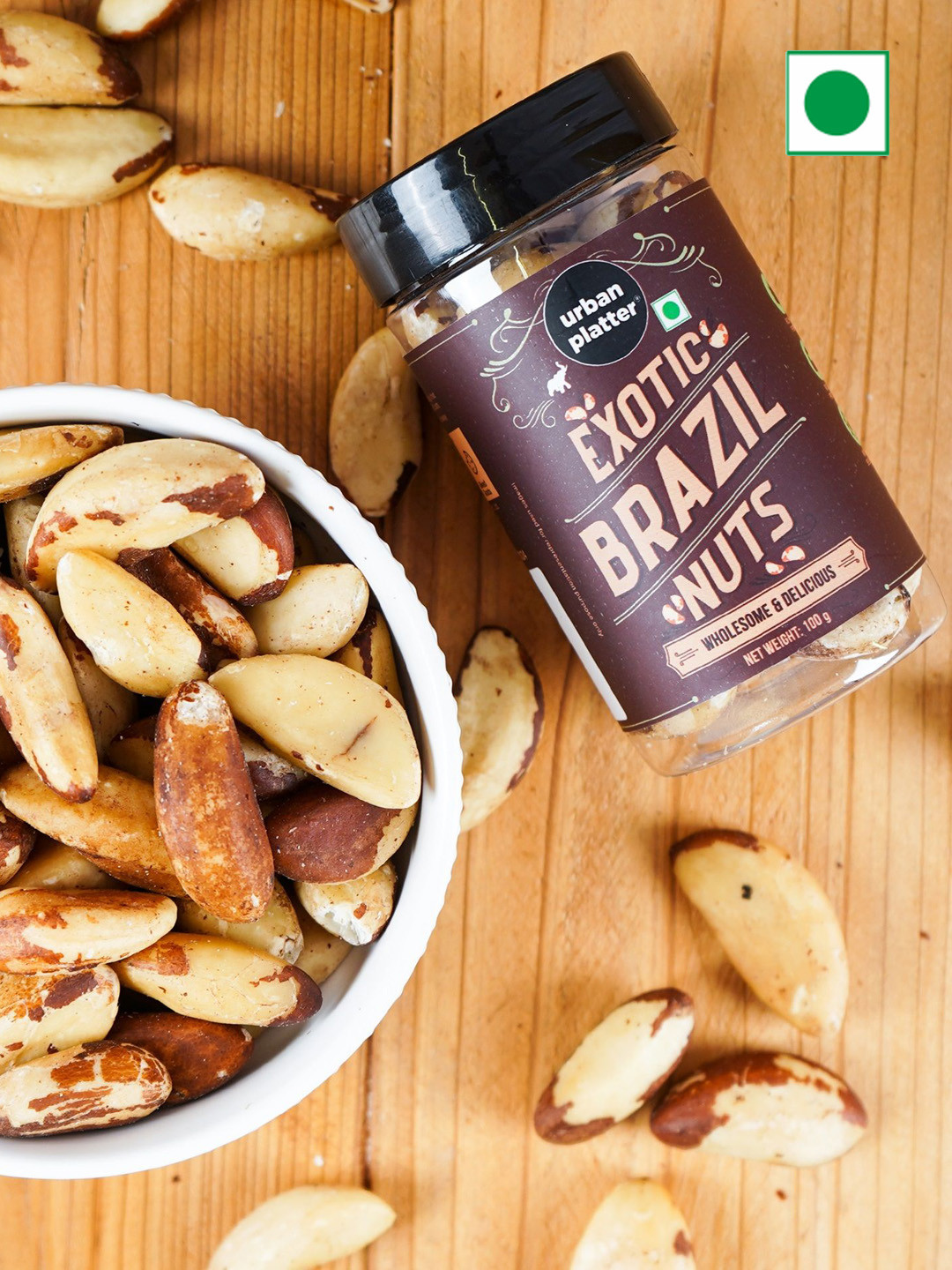 

URBAN PLATTER Exotic Brazil Nuts- 100g, Brown