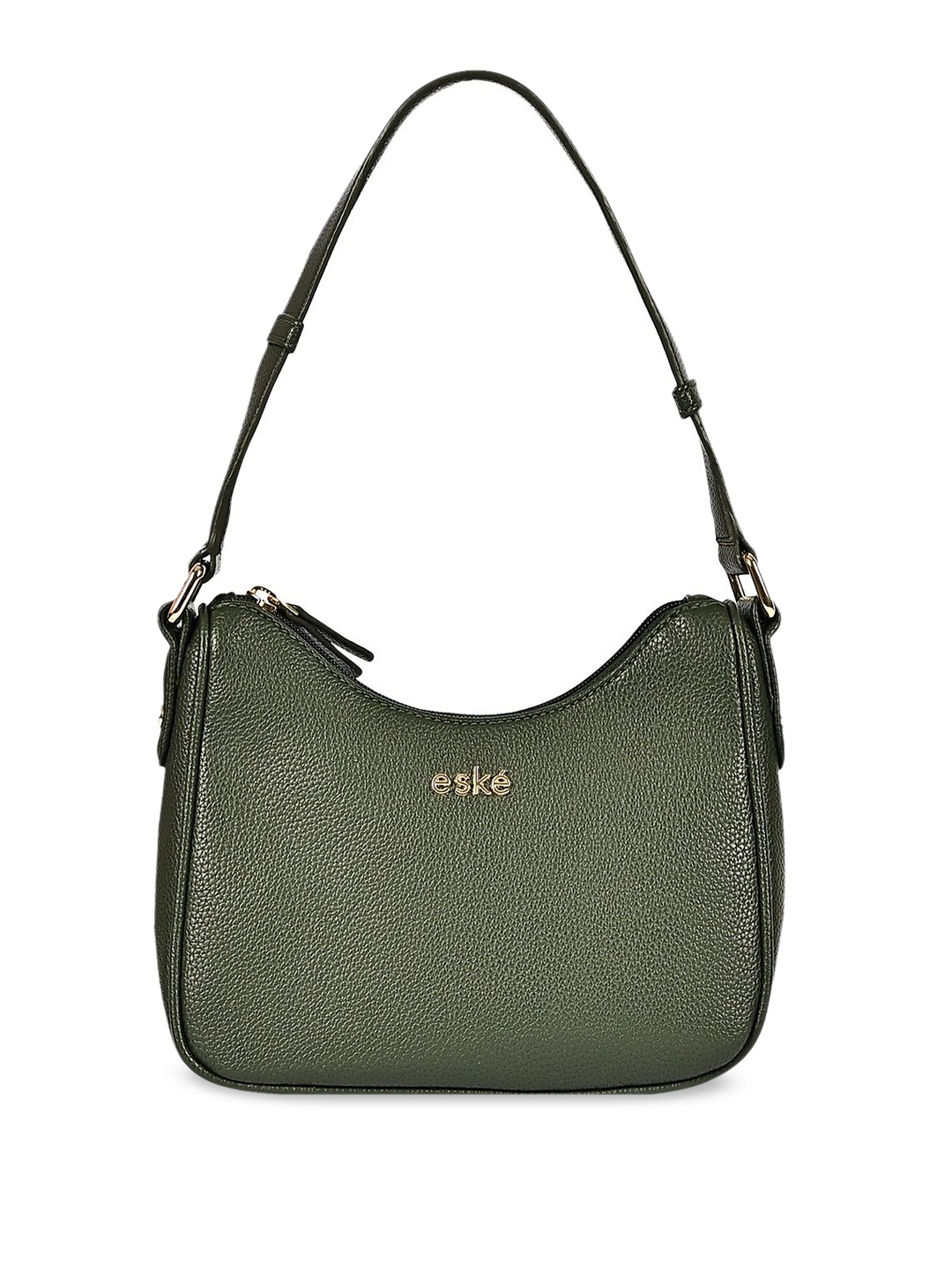 

Eske Women Textured Leather Regular Structured Handheld Bag Bag, Olive