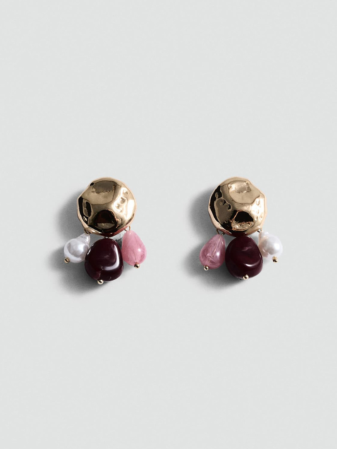 

MANGO Contemporary Drop Earrings, Gold