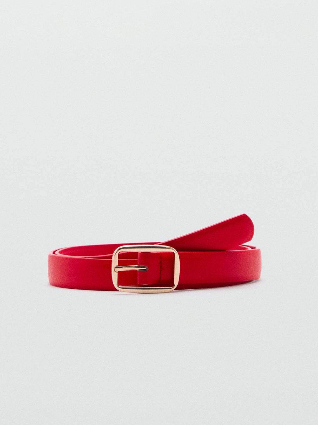 

MANGO Women Slim Belt, Red