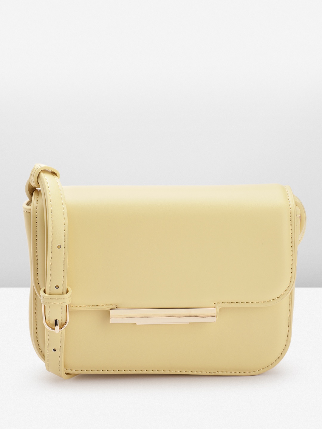 

MANGO Structured Sling Bag, Yellow