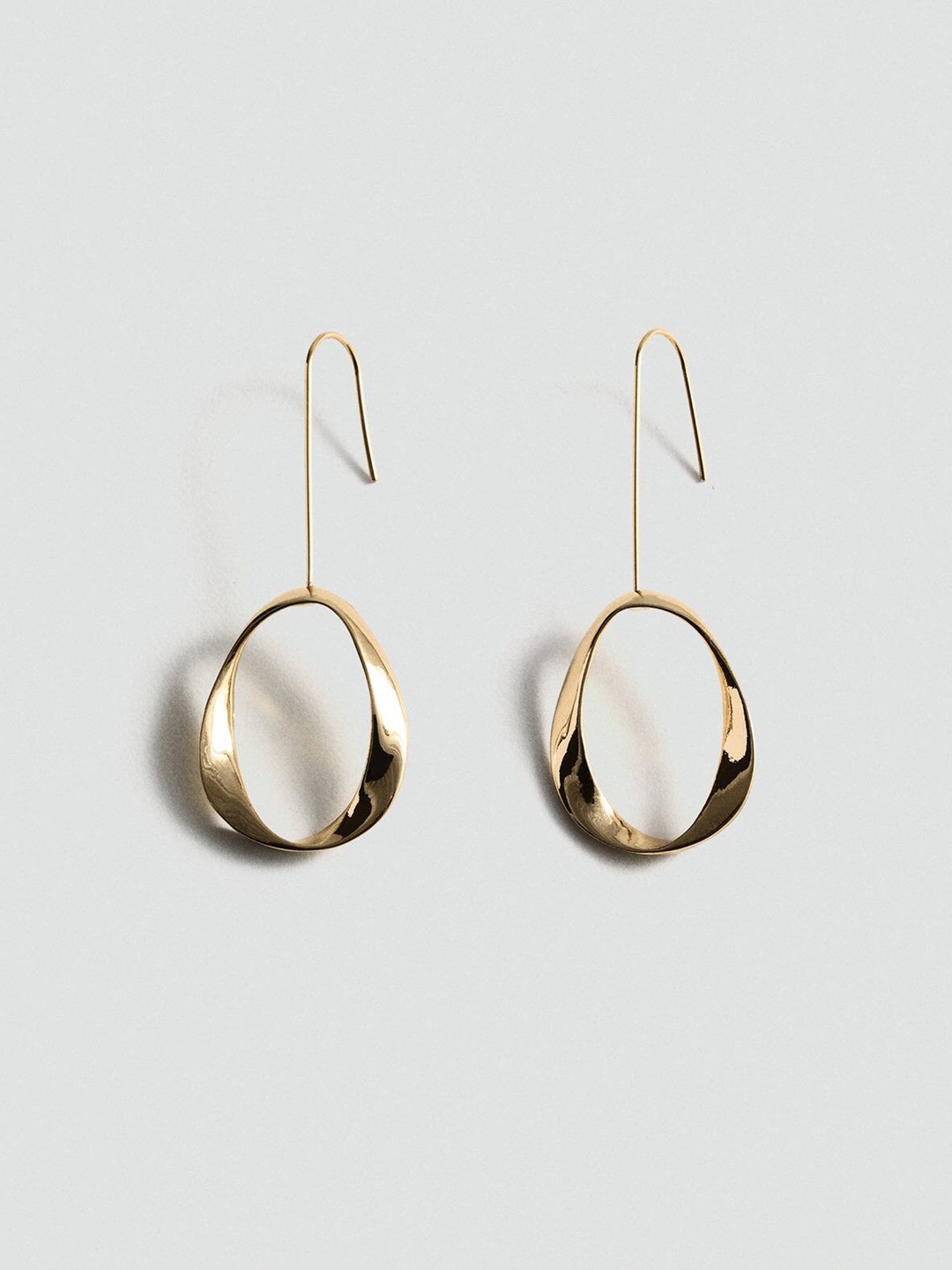 

MANGO Contemporary Drop Earrings, Gold