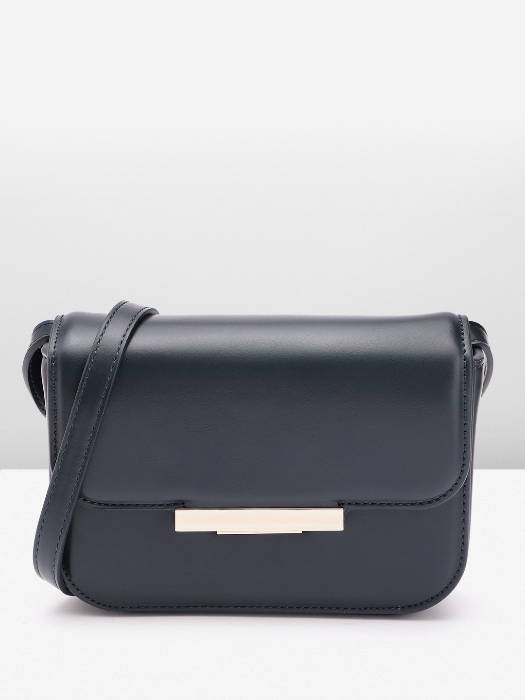 

MANGO Structured Sling Bag, Navy blue