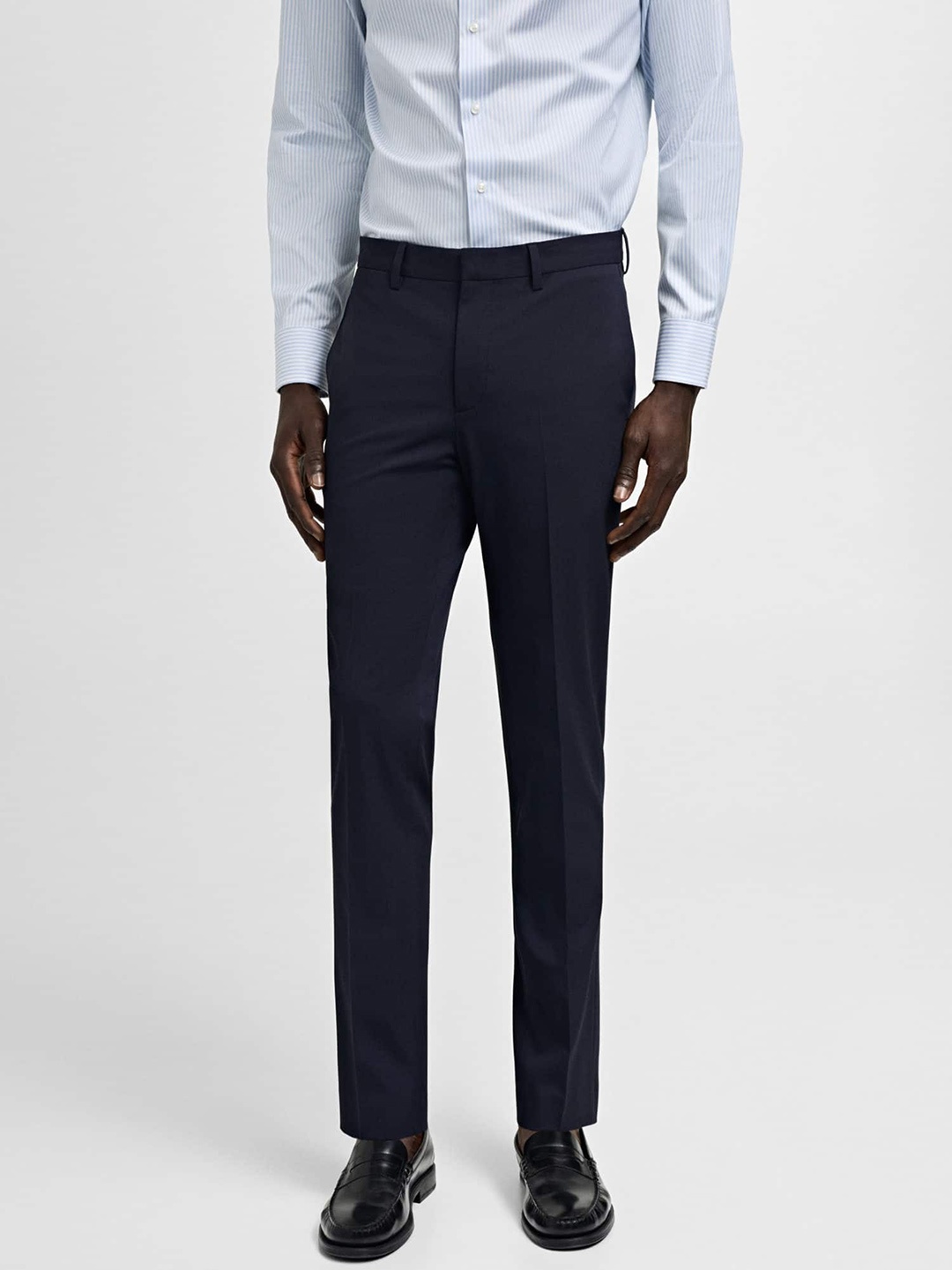 

MANGO MAN Super Slim-Fit Chinos, Navy blue