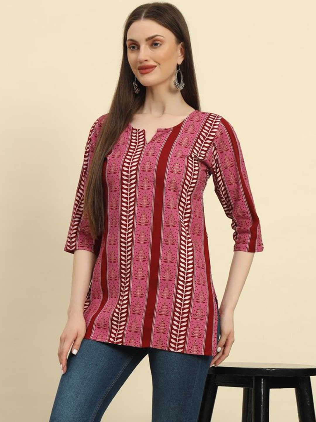

Mialo fashion Ethinic Motif Printed Kurti, Pink