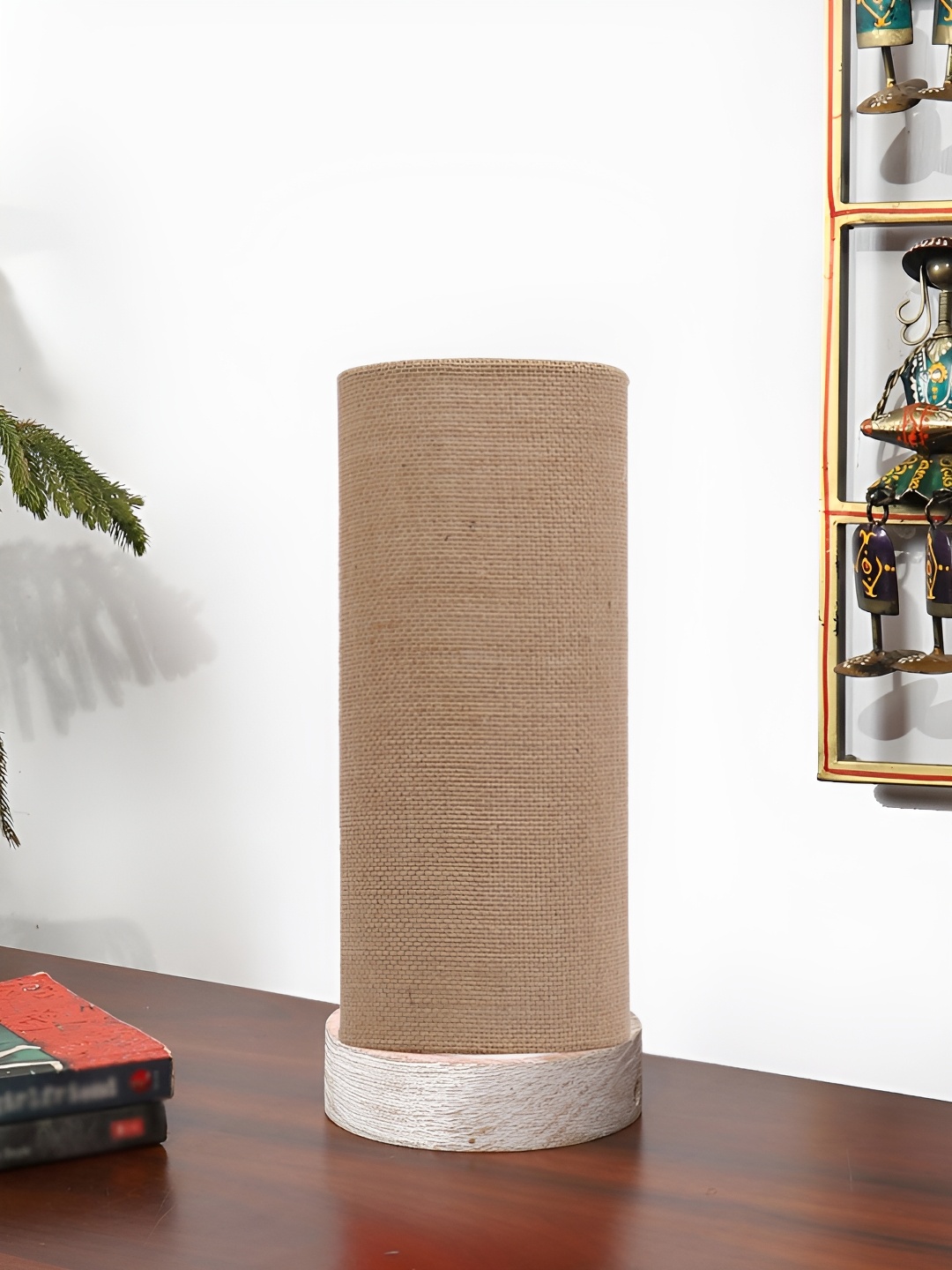 

Devansh Beige Textured Wooden Contemporary Cylindrical Shaped Table Lamp