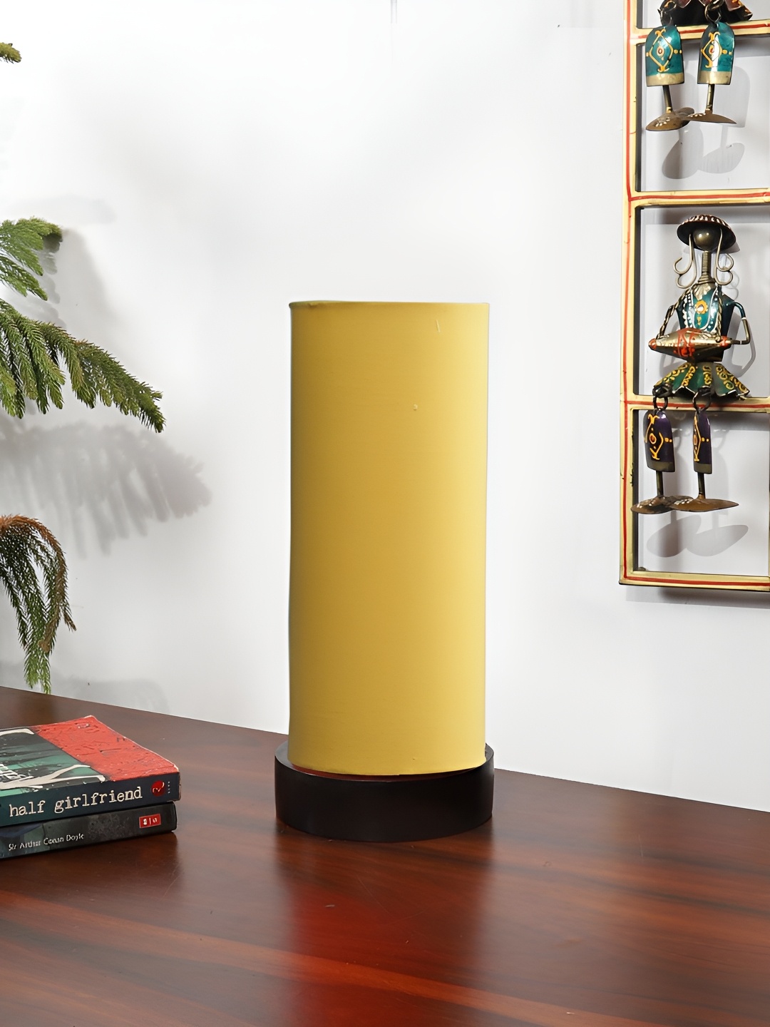 

Devansh Yellow Wooden Contemporary Cylindrical Shaped Table Lamp