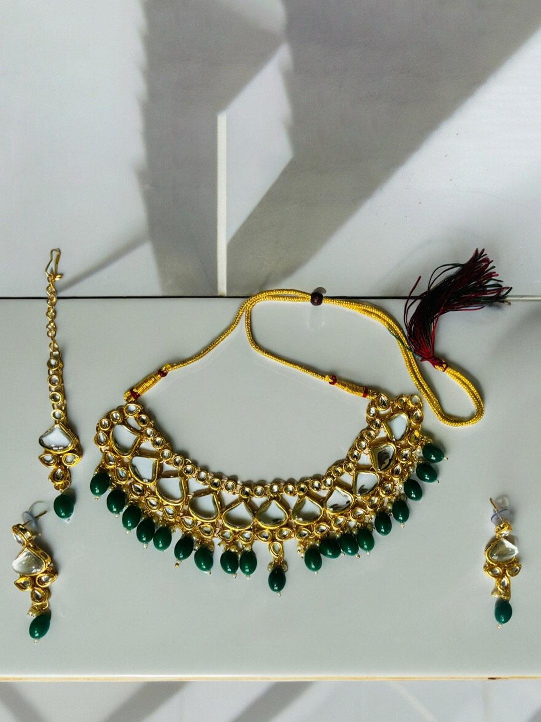 

The Pari Gold-Plated Stone-Studded Jewellery Set