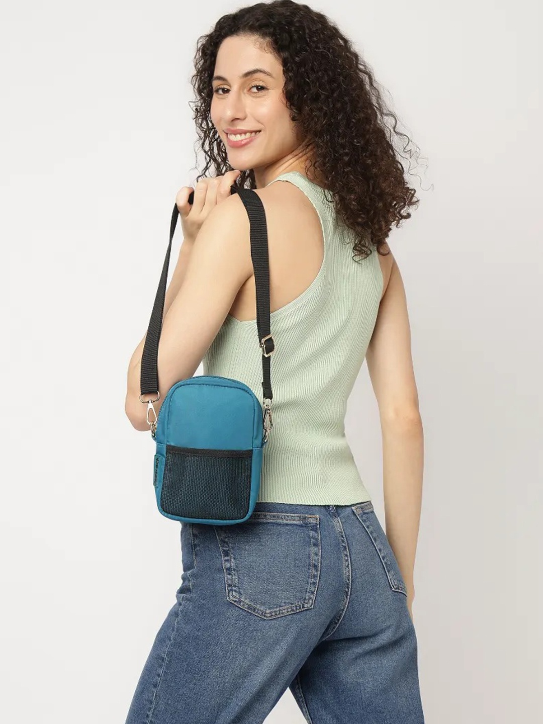 

Fastrack Women Colourblocked Crossbody Sling Bag, Teal