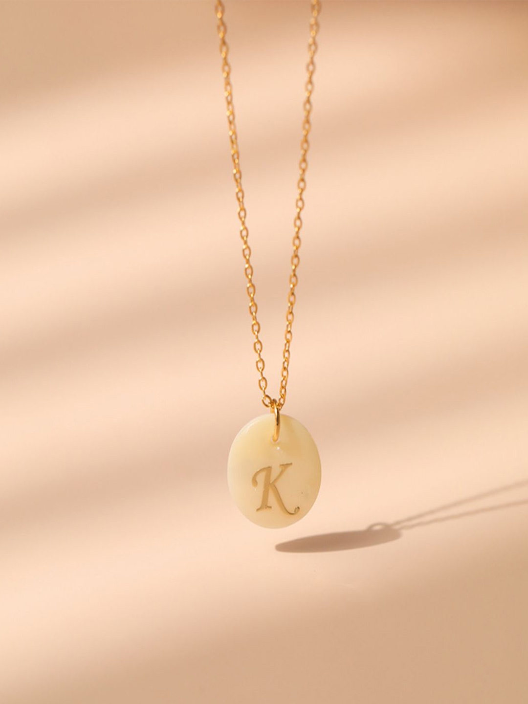

AQUASTREET 18K Gold-Plated Waterproof Antitarnish Letter K Initial Pendant Necklace
