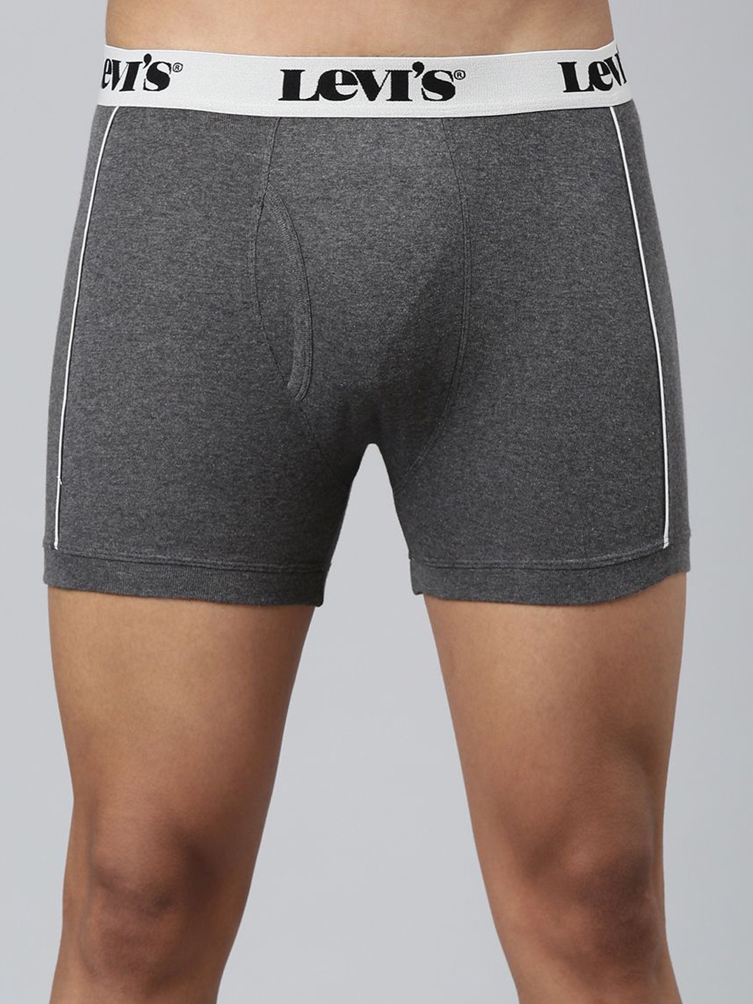 

Levis Men Pure Cotton Long Length Trunk with Ultrasoft Waistband, Grey