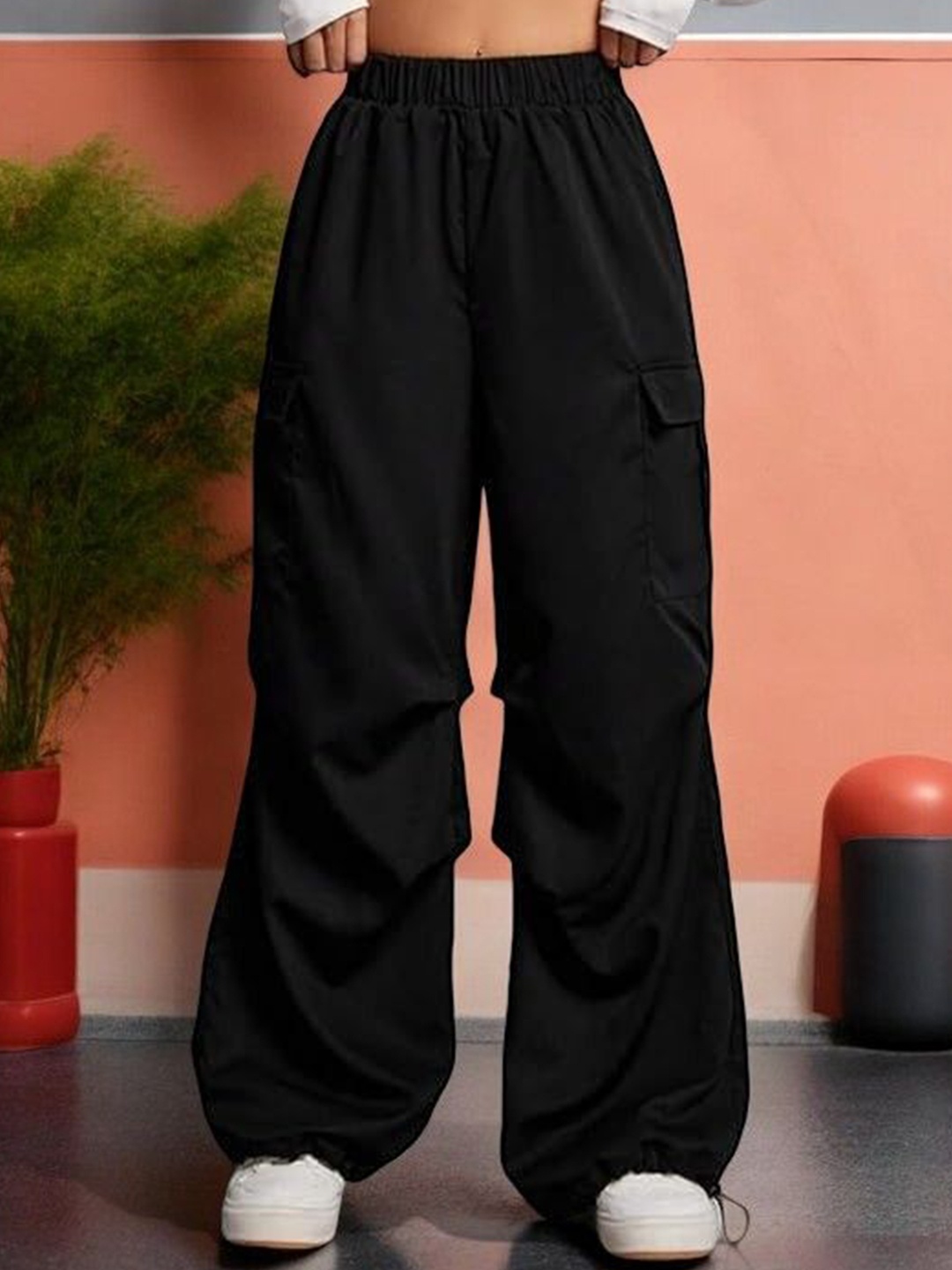 

TABADTOD Women Relaxed Loose Fit Trousers, Black