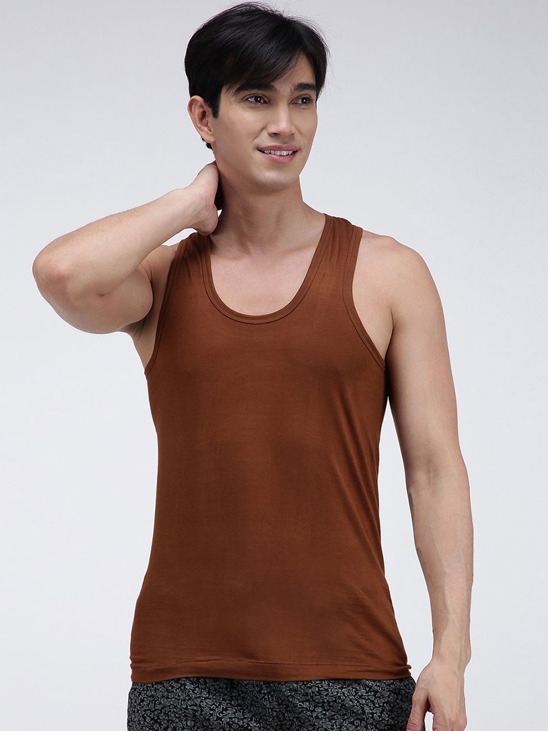 

AMUL COMFY Men Pure Cotton Innerwear Vests AC-CVESTRN-LB-XL-1PC, Brown