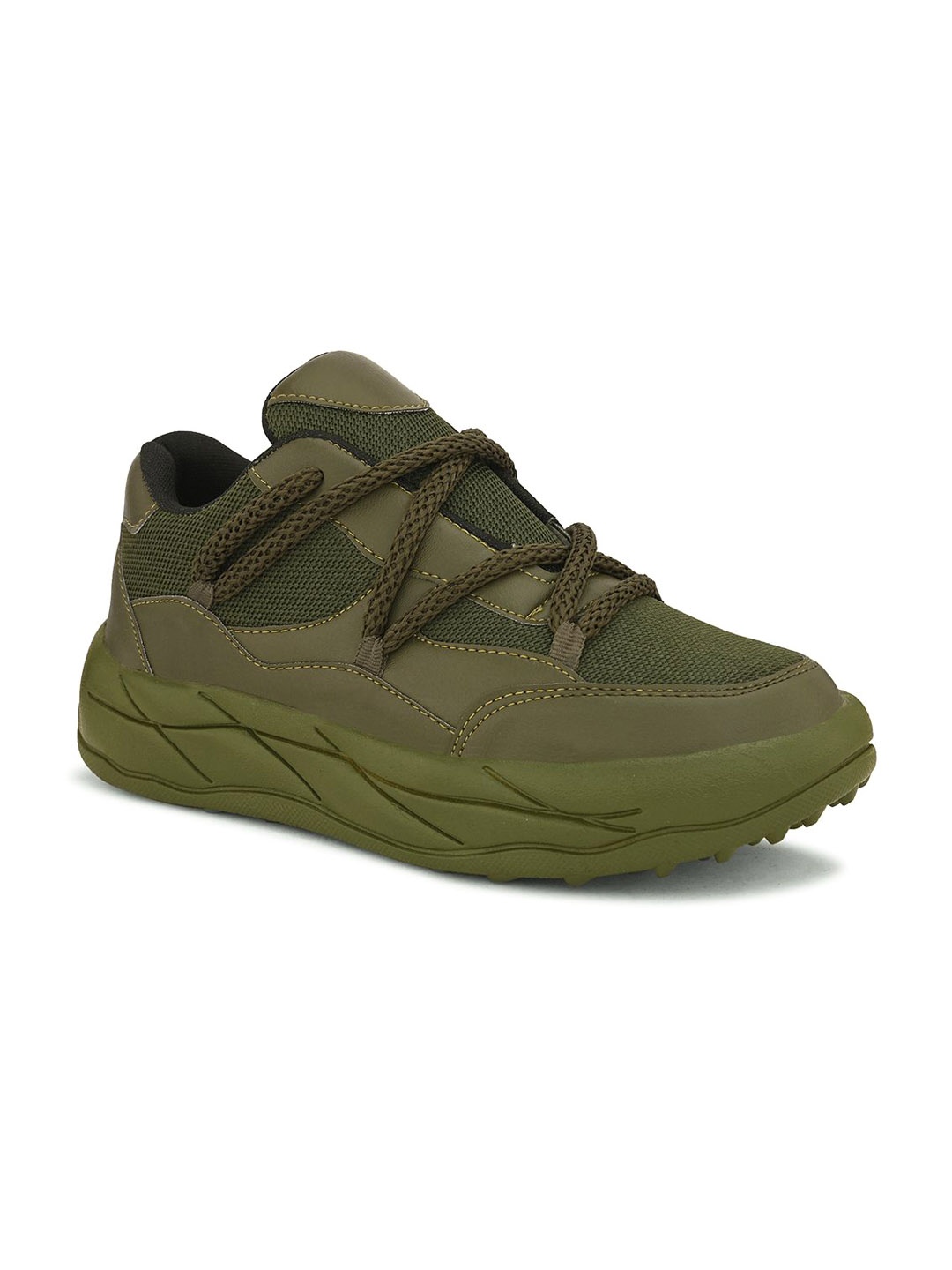 

Fashion Victim Men Textured Chunky Sneakers, Green