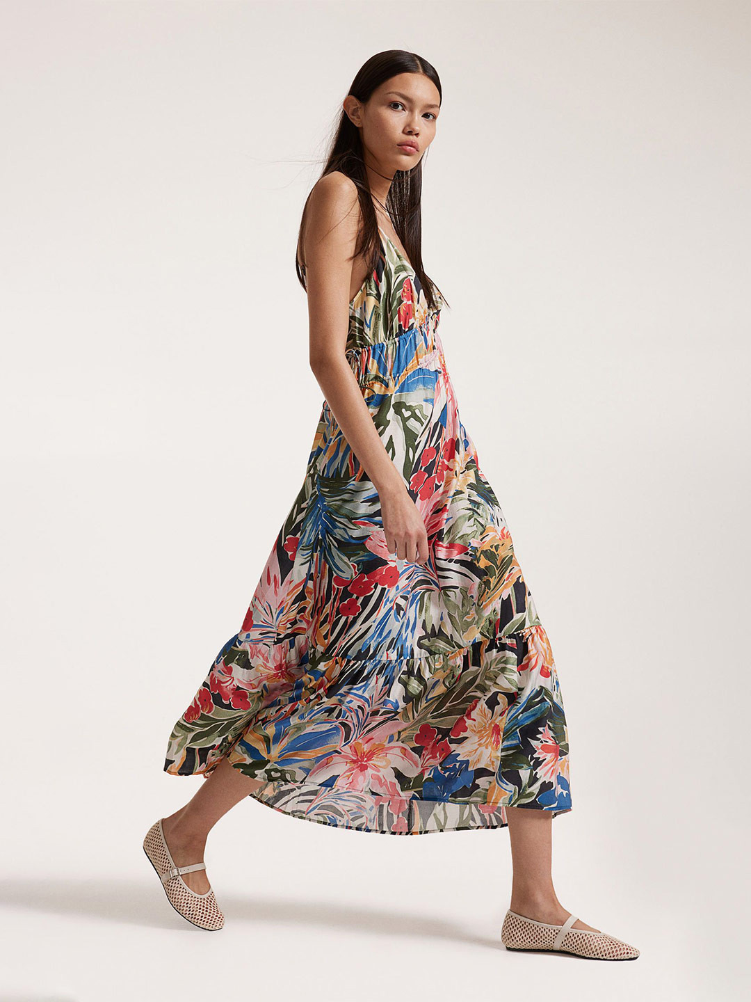 

H&M Drawstring-Detail Maxi Dress, Black