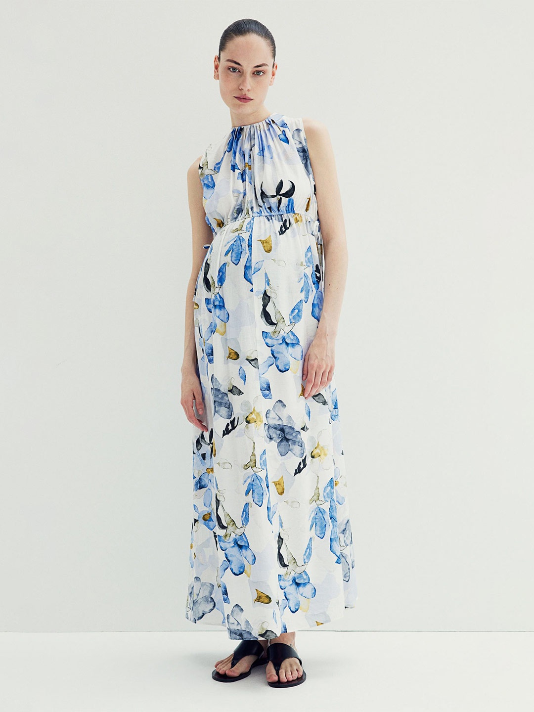 

H&M MAMA Women Pleat-Detail Dresses, Blue