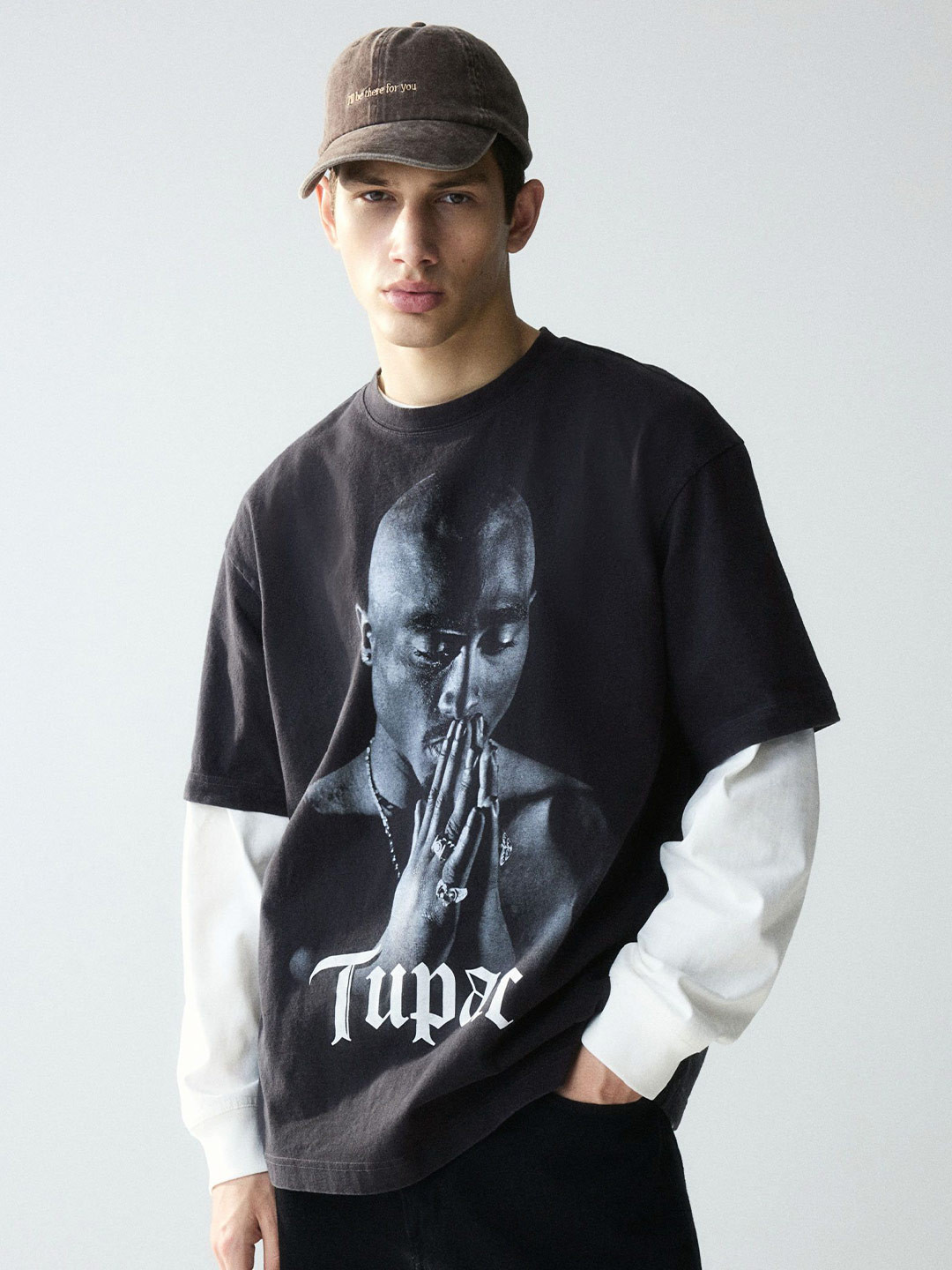 

H&M Loose Fit Printed T-shirt, Black