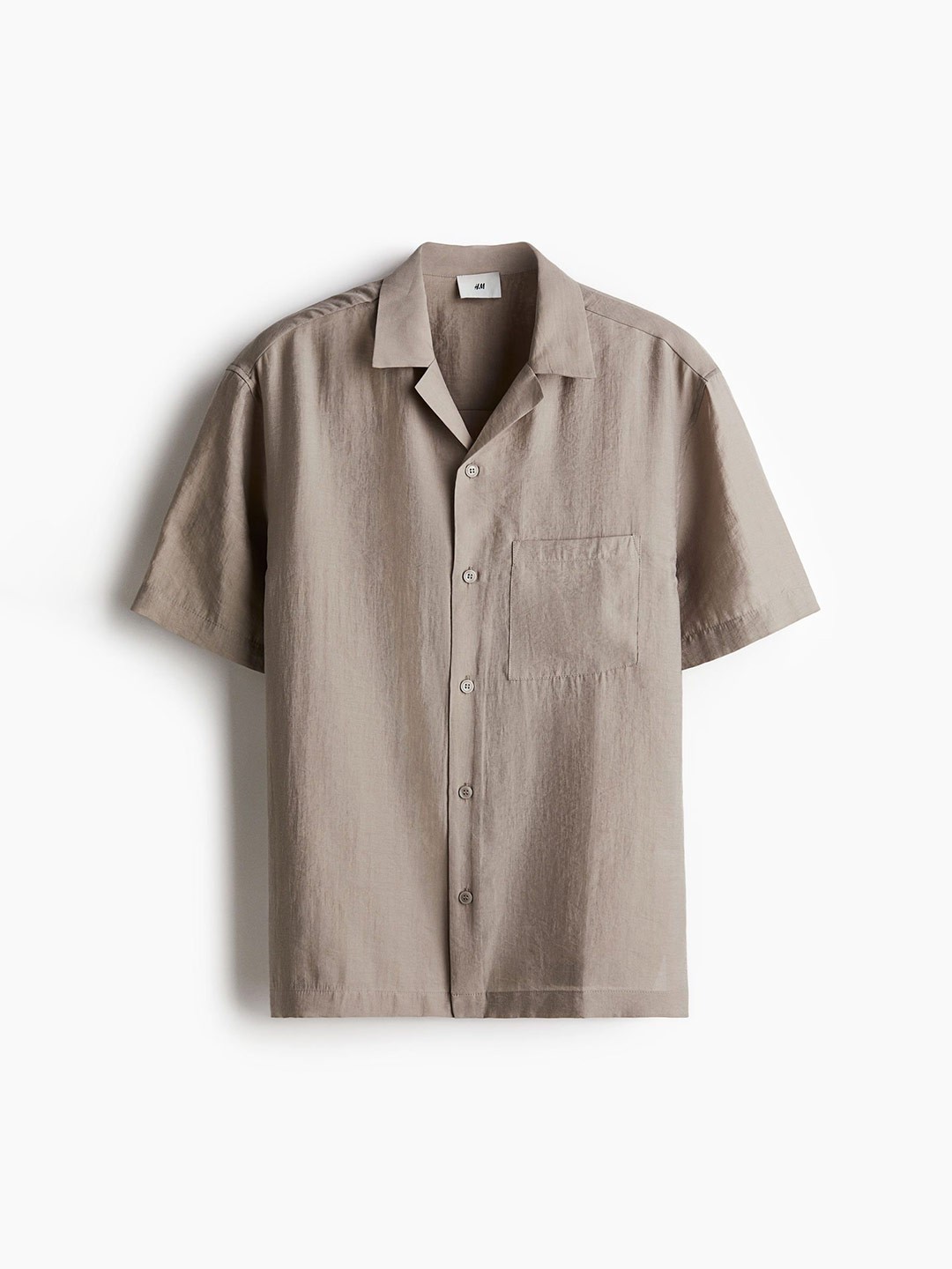 

H&M Men Resort Shirt, Beige