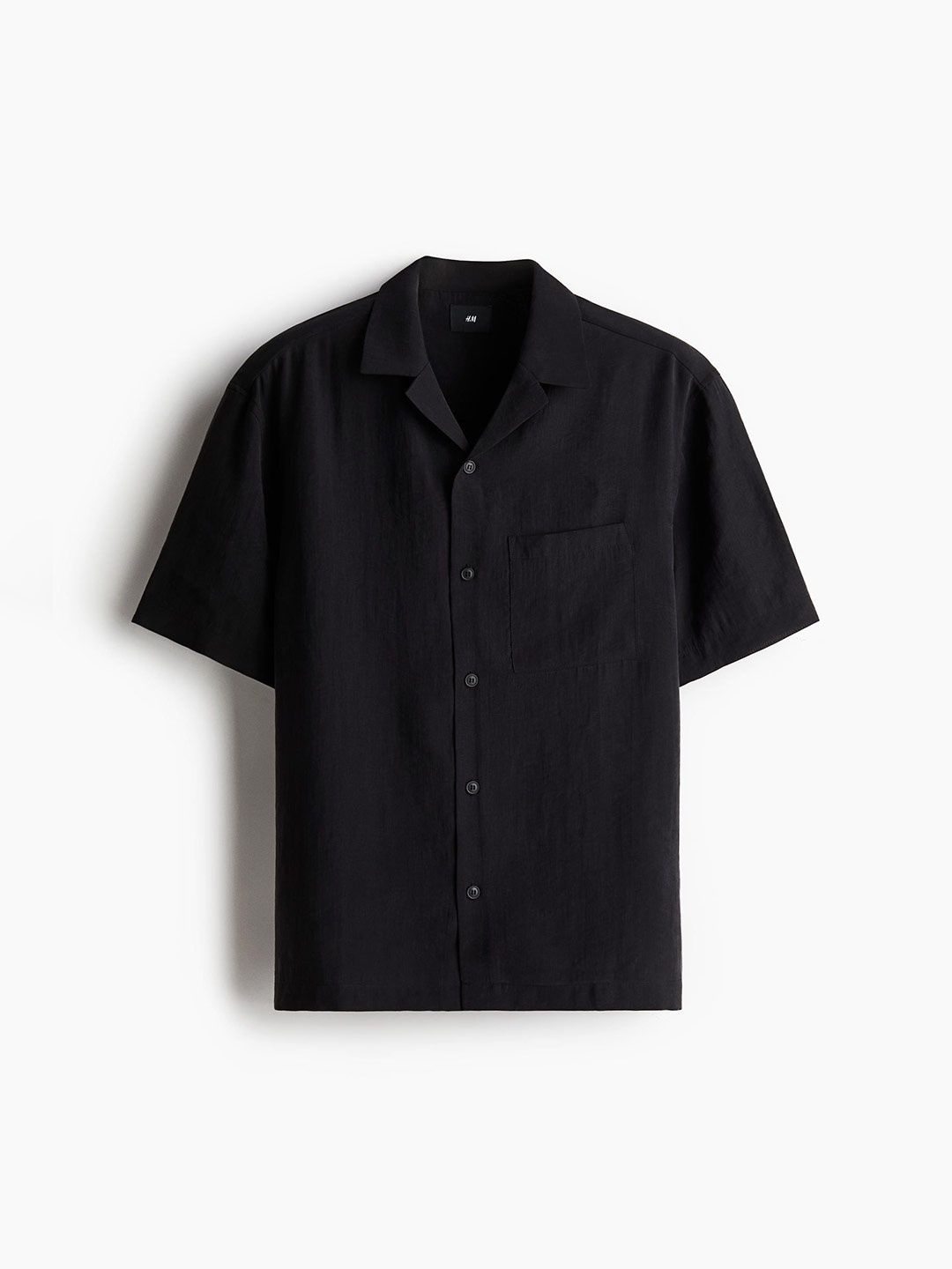 

H&M Men Regular Fit Resort Shirt, Black