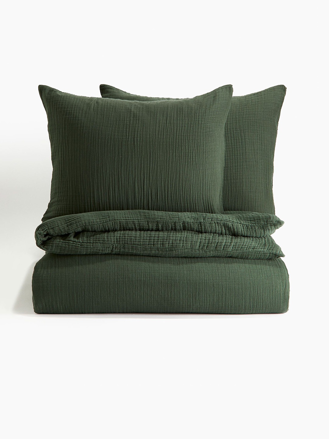 

H&M Green Muslin Pure Cotton Double/King Duvet Cover Set