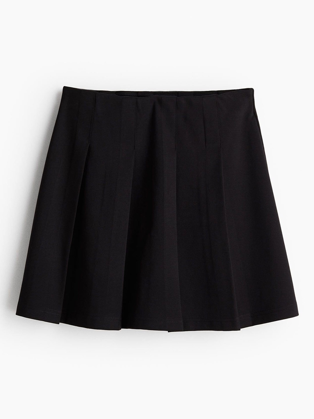 

H&M Pleated Jersey Skirts, Black