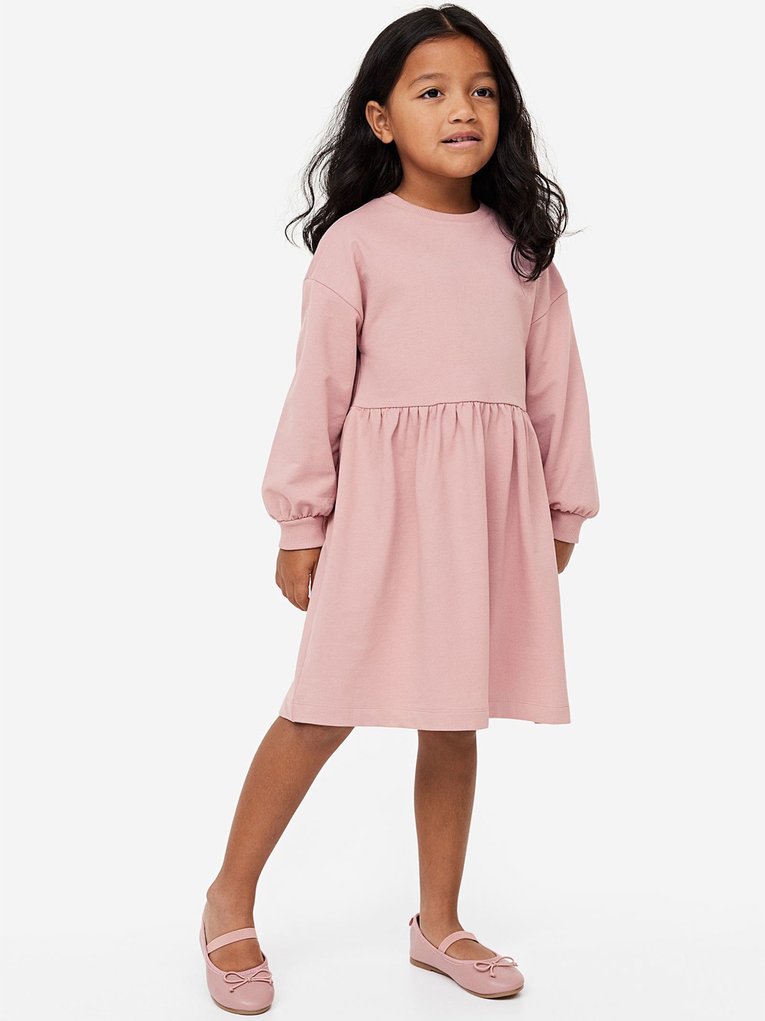 

H&M Girls Oversized Sweatshirt Dress, Beige