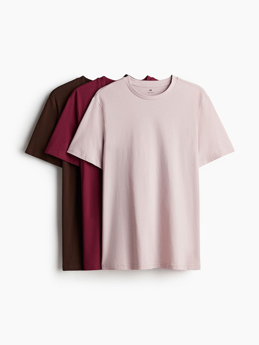 

H&M Men 3-Pack T-shirts, Brown