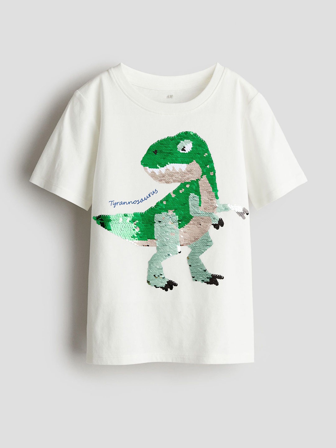 

H&M Boys Reversible-Sequin T-Shirt, White
