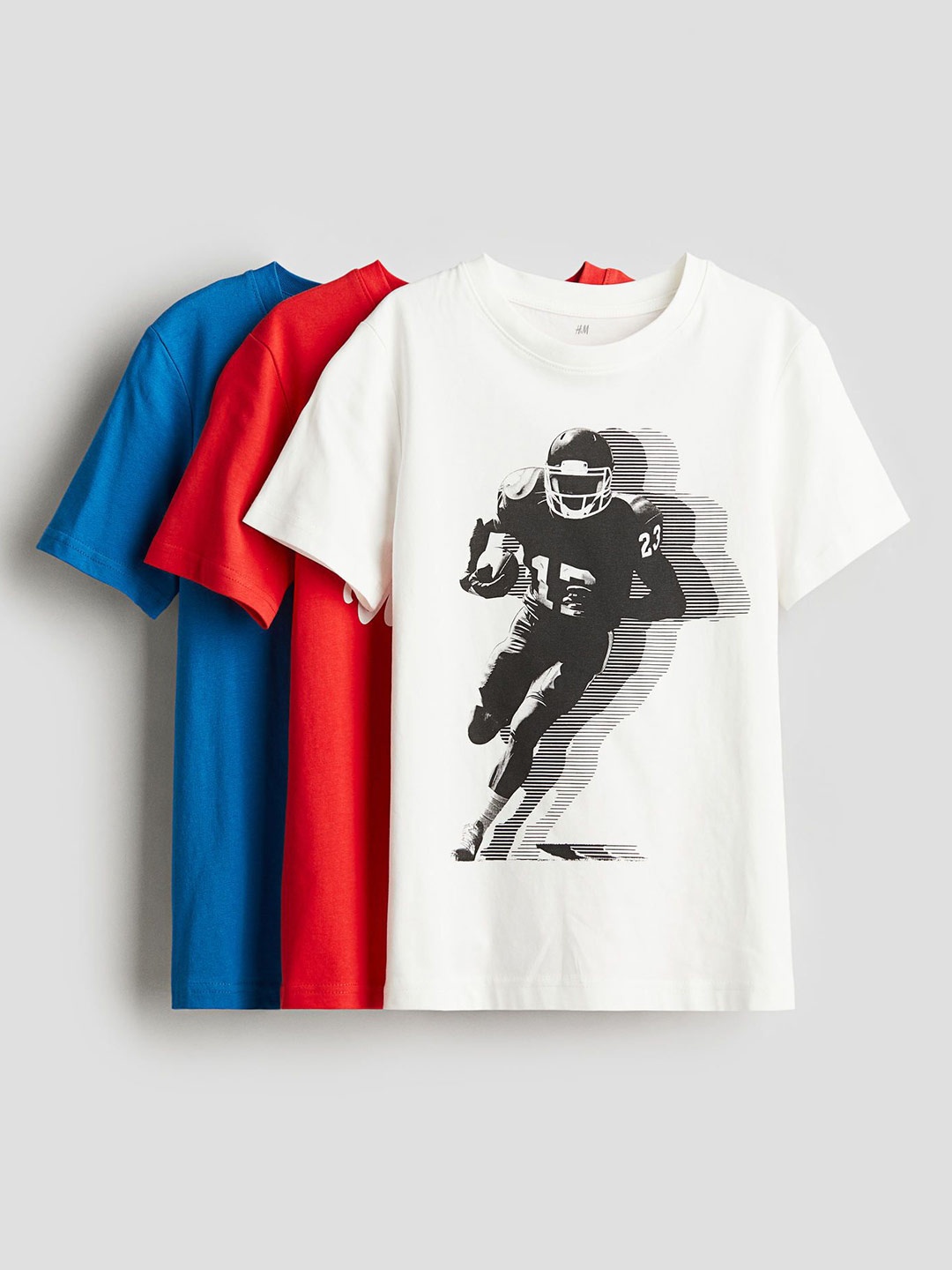 

H&M Boys 3-pack Cotton T-shirts, White