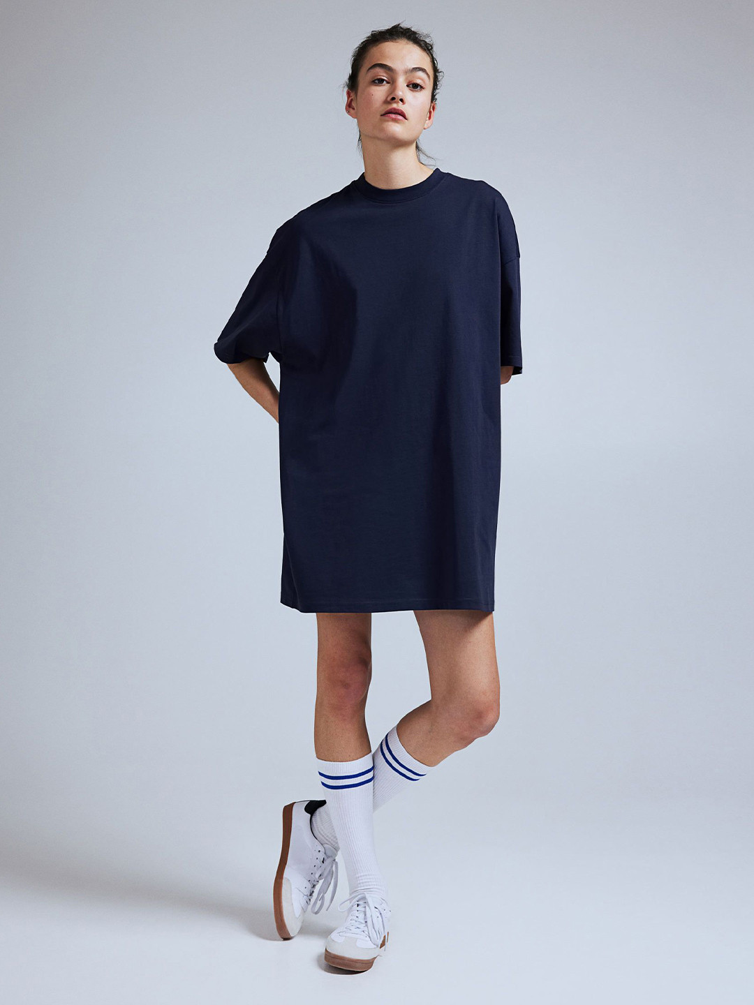 

H&M Oversized T-shirt Dress, Blue