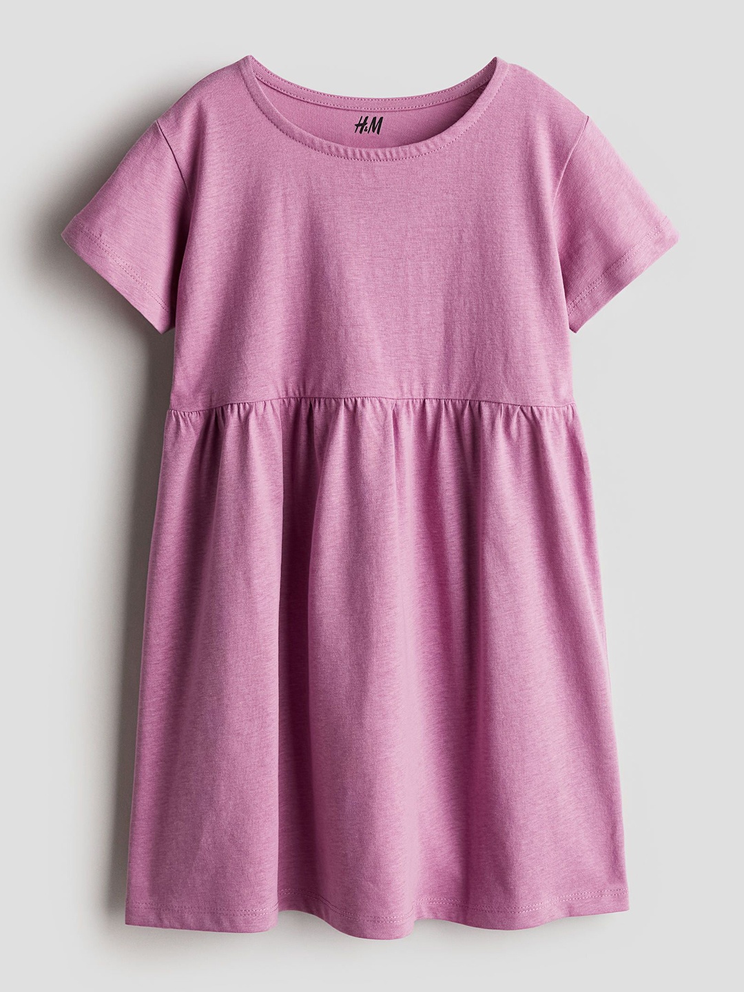 

H&M Girls Cotton Jersey Dress, Purple