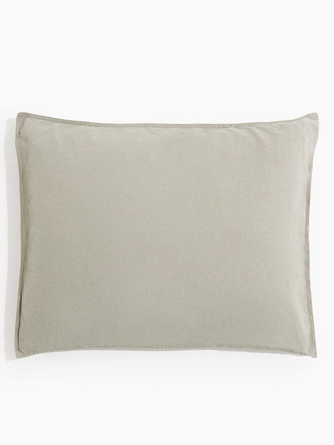 

H&M Sea Green Washed Linen-Blend Pillowcase