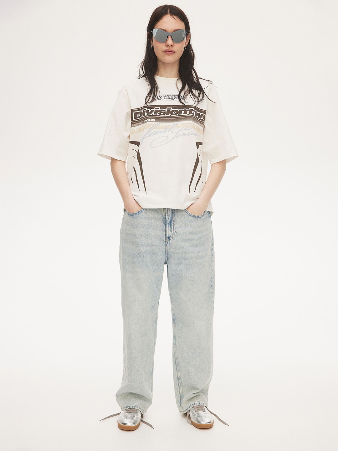 

H&M Oversized T-Shirt, Off white