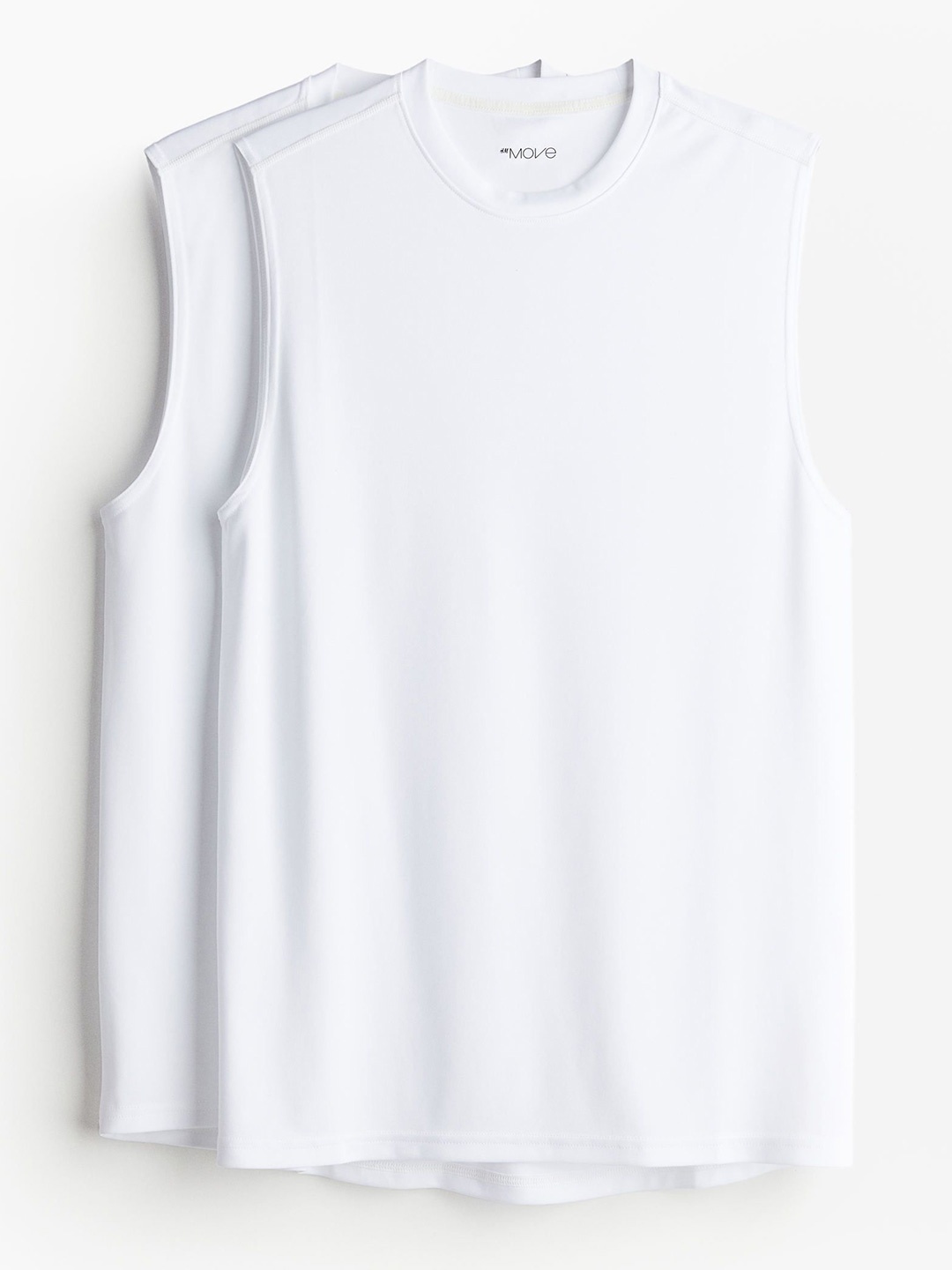 

H&M Men DryMove Pack Of 2 Sports Vest Tops, White