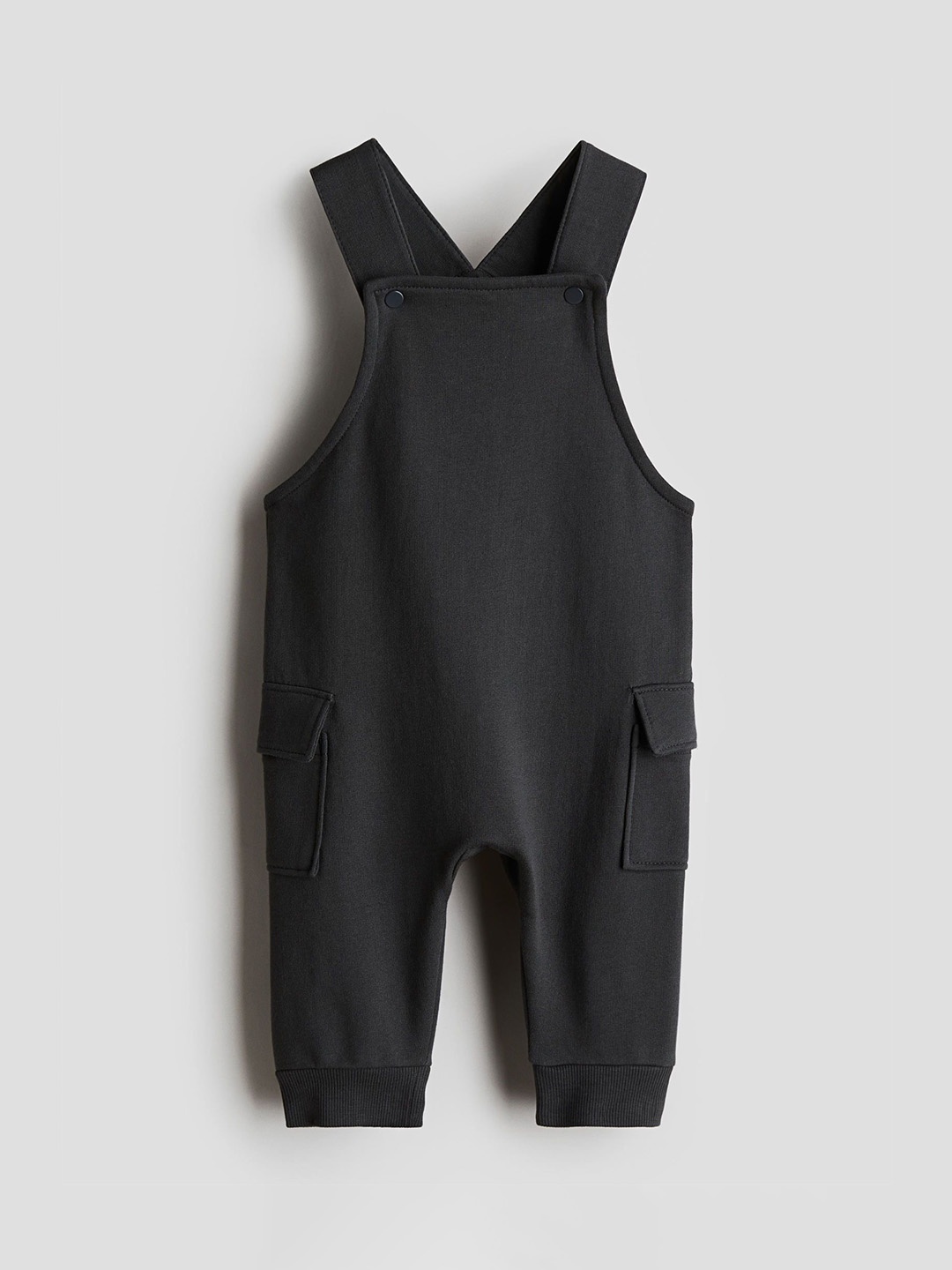 

H&M Sweatshirt Dungarees, Black