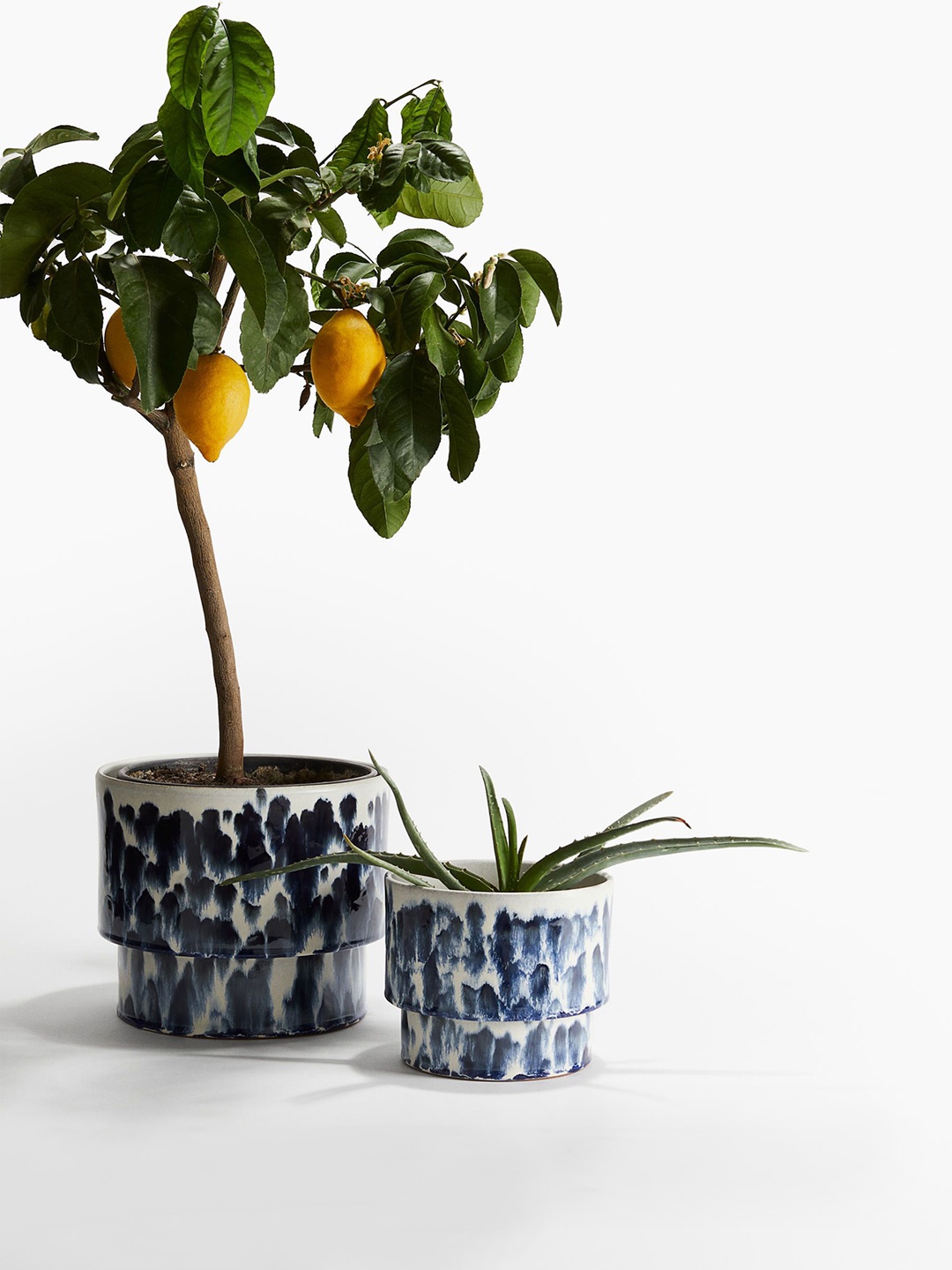 

H&M Blue Terracotta Plant Pot