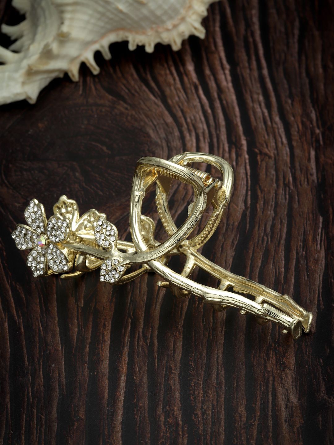 

VOGUE HAIR ACCESSORIES Women Embellished Claw Clip, Gold