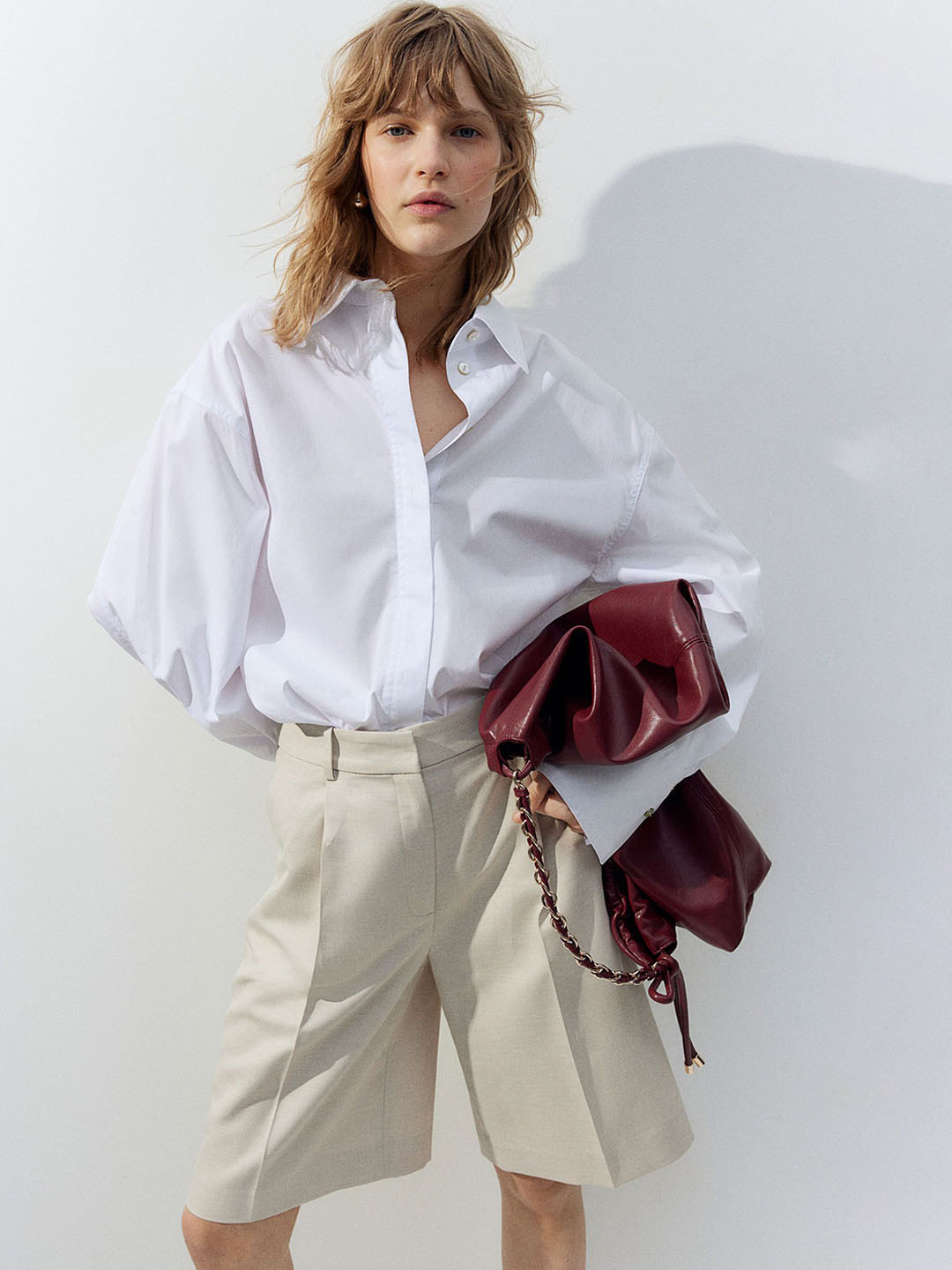 

H&M Women Bermuda Beige Shorts