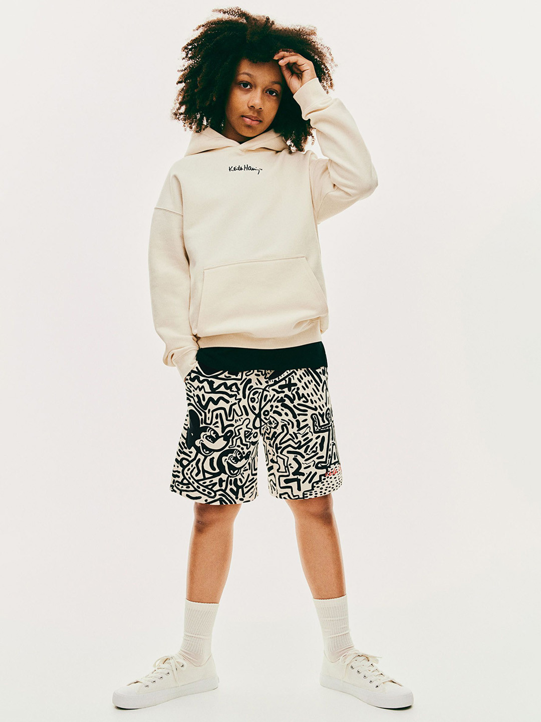 

H&M Boys Knee-length Sweatshirt Shorts, Beige