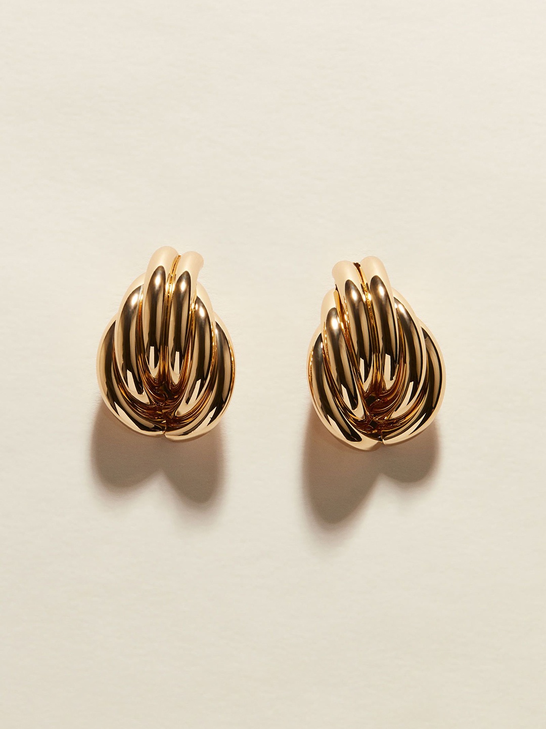 

H&M Fluted Earrings, Gold