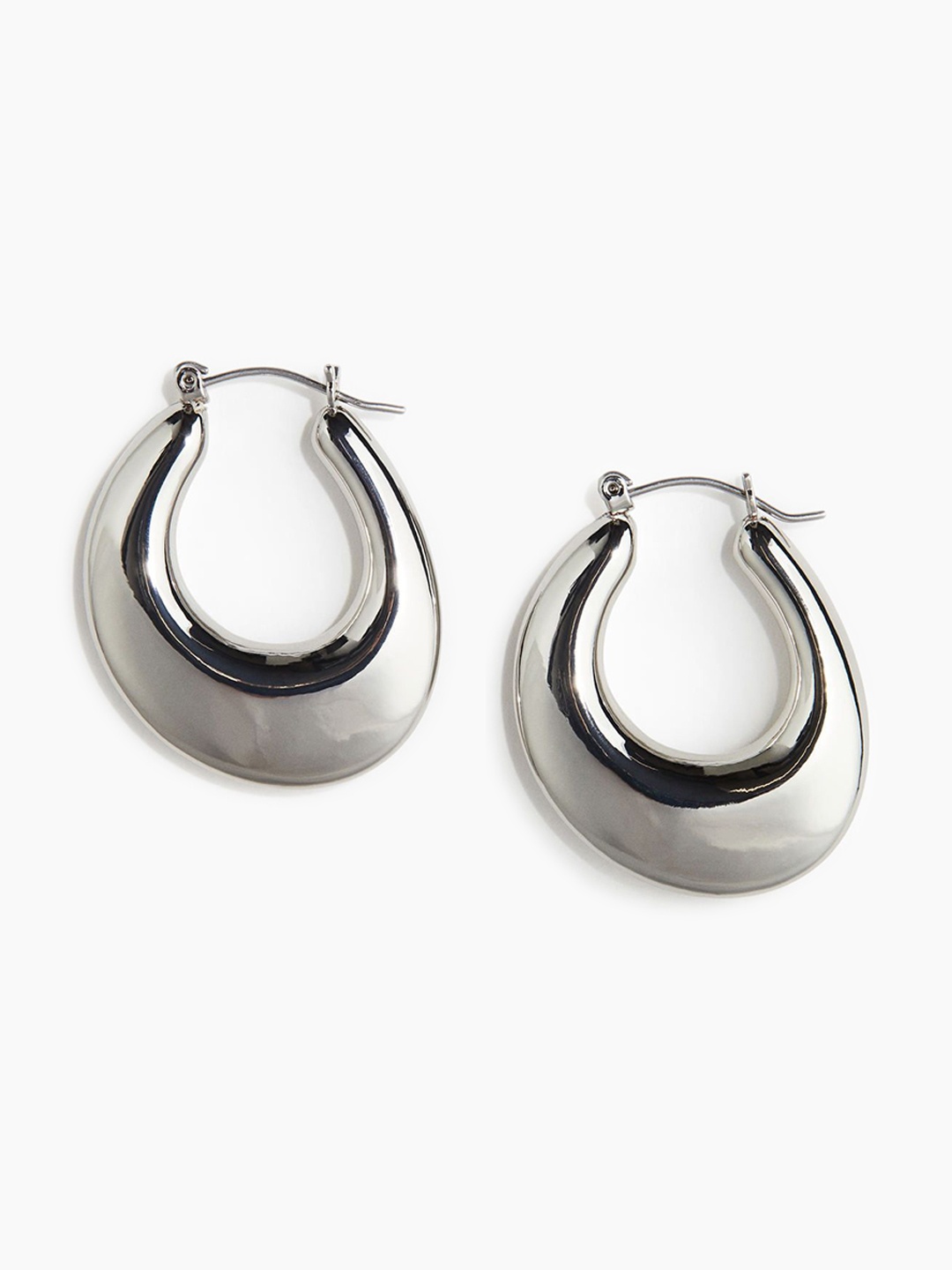 

H&M Chunky Hoop Earrings, Silver