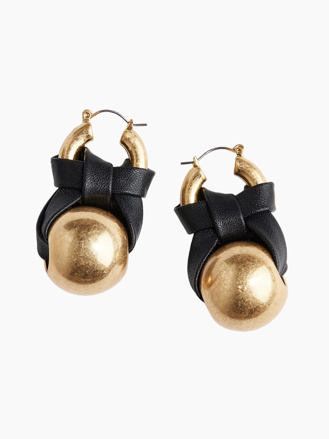 

H&M Pendant Hoop Earrings, Gold