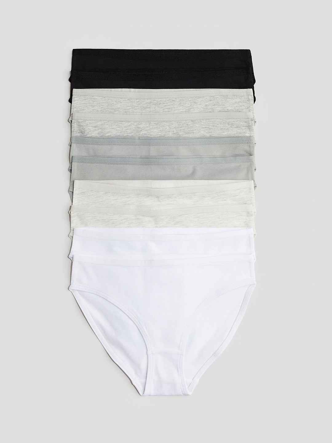 

H&M Girls Pack Of 10 Cotton Briefs, Black
