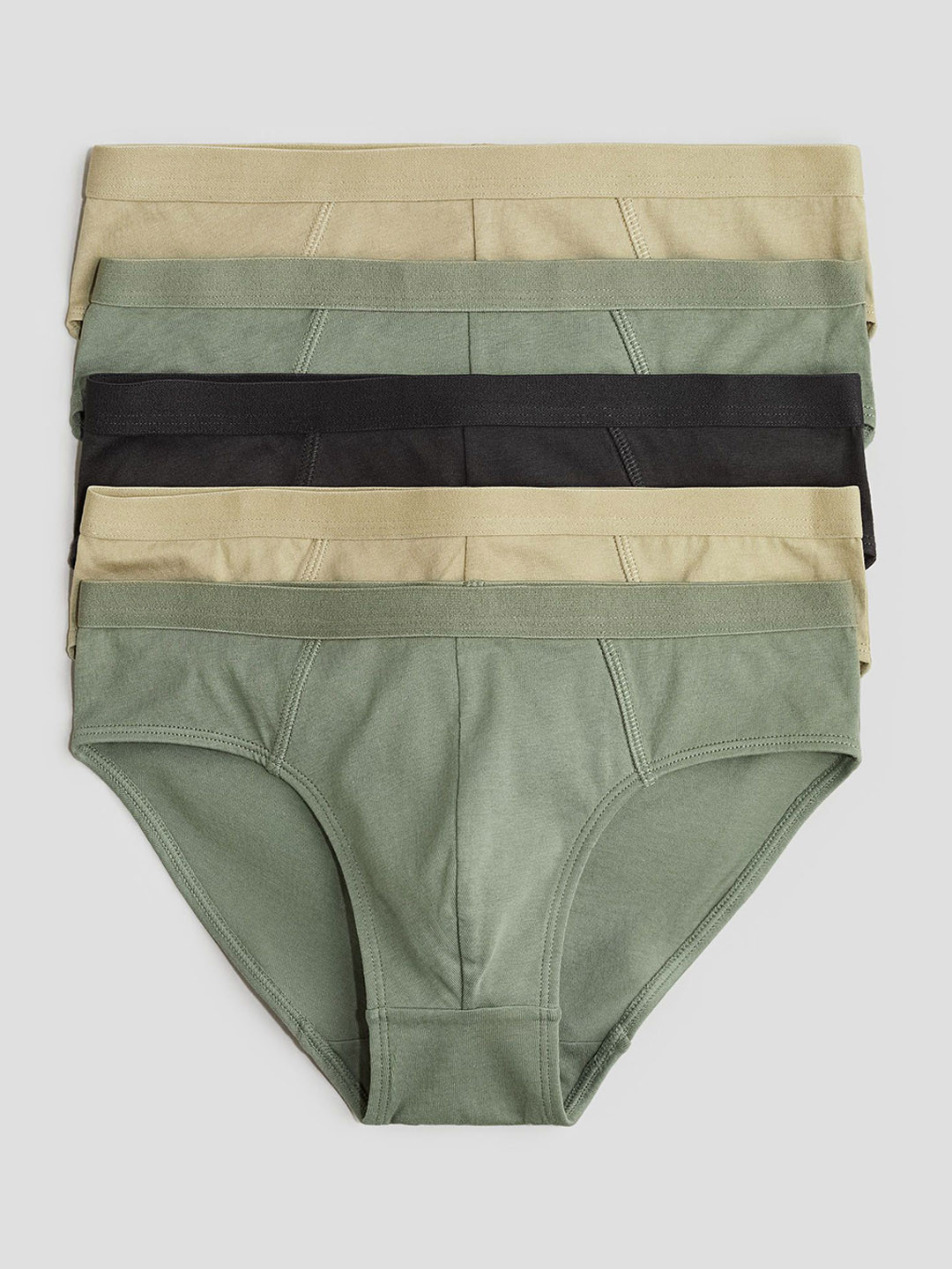 

H&M Pack Of 5 Boys Briefs- 1239569001, Green